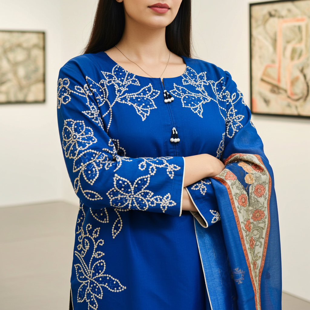Stylish and Classic Embroidered-3 Piece Suit (ZOK-01301)